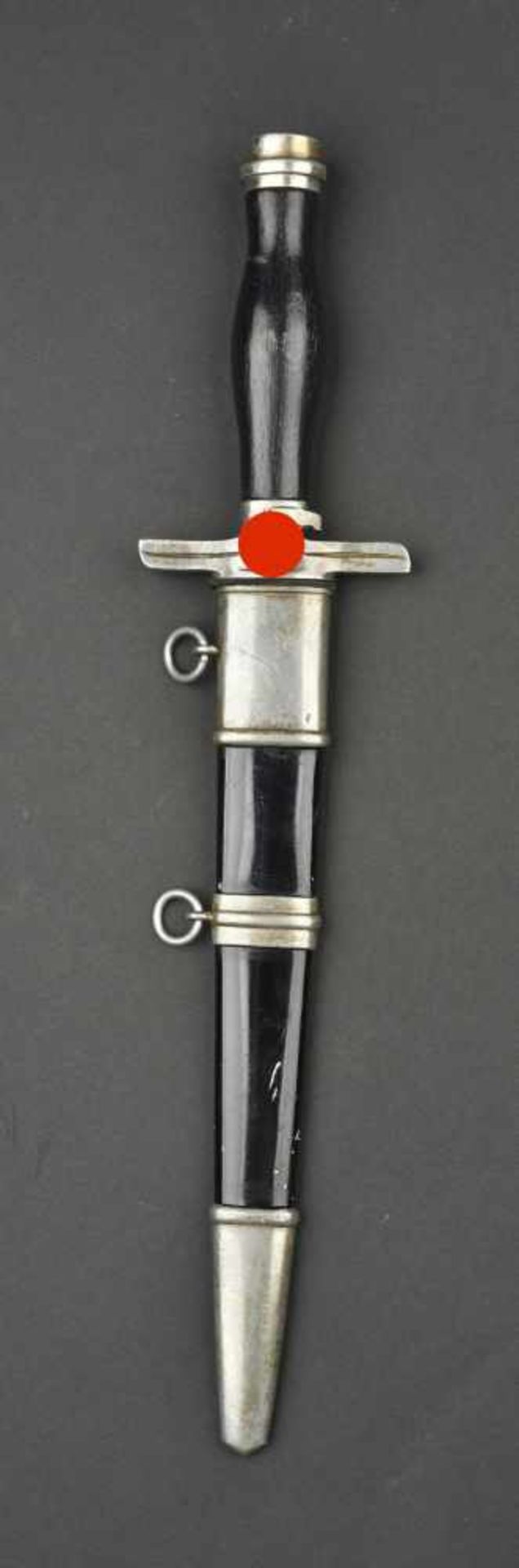 Dague d'officier de la Postschutz Poigné en ébène noir portant l'insigne de la Postschutz, garde