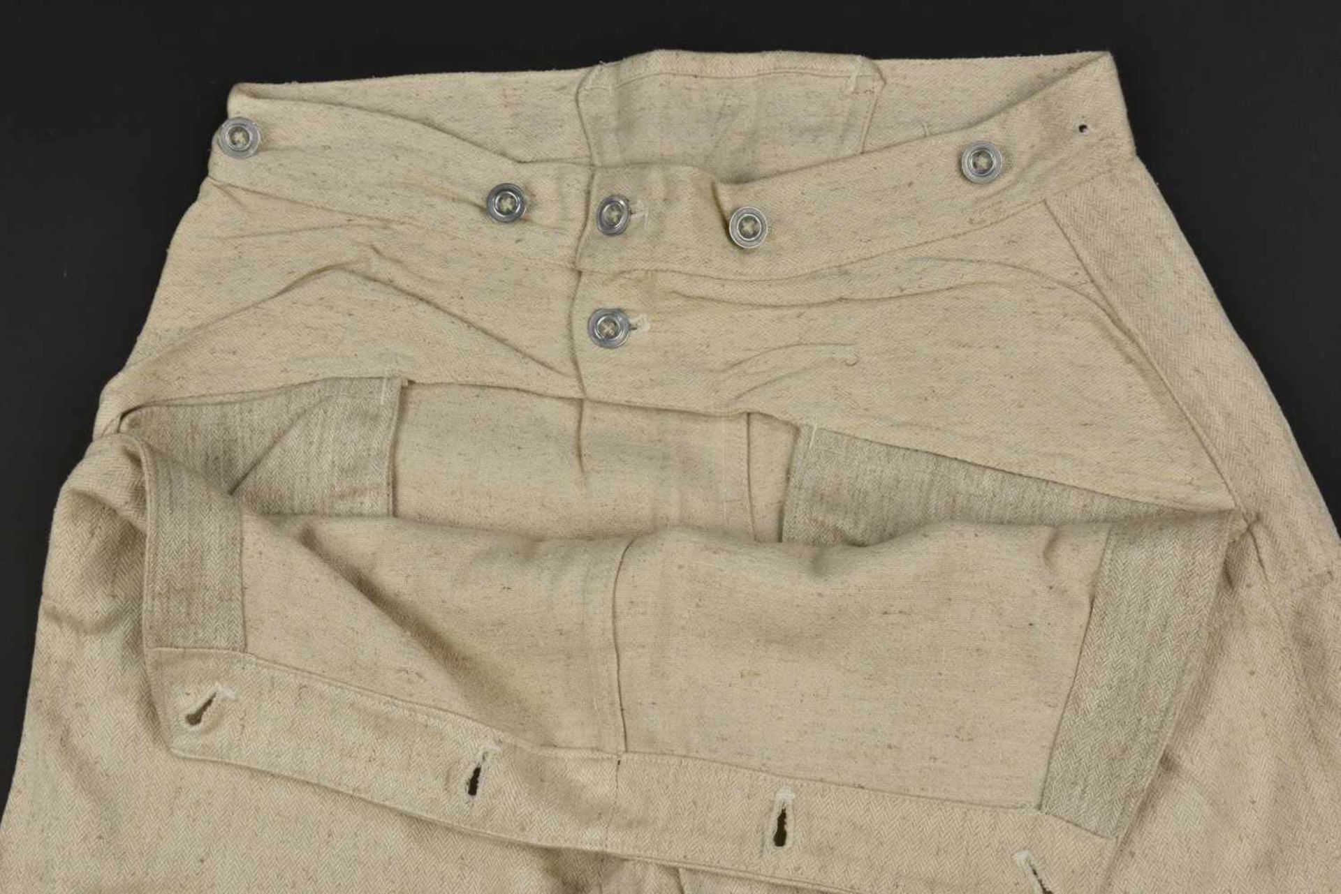 Pantalon de travail de la Kriegsmarine avec étiquette de stock En tissu coton blanc, type - Image 3 of 4