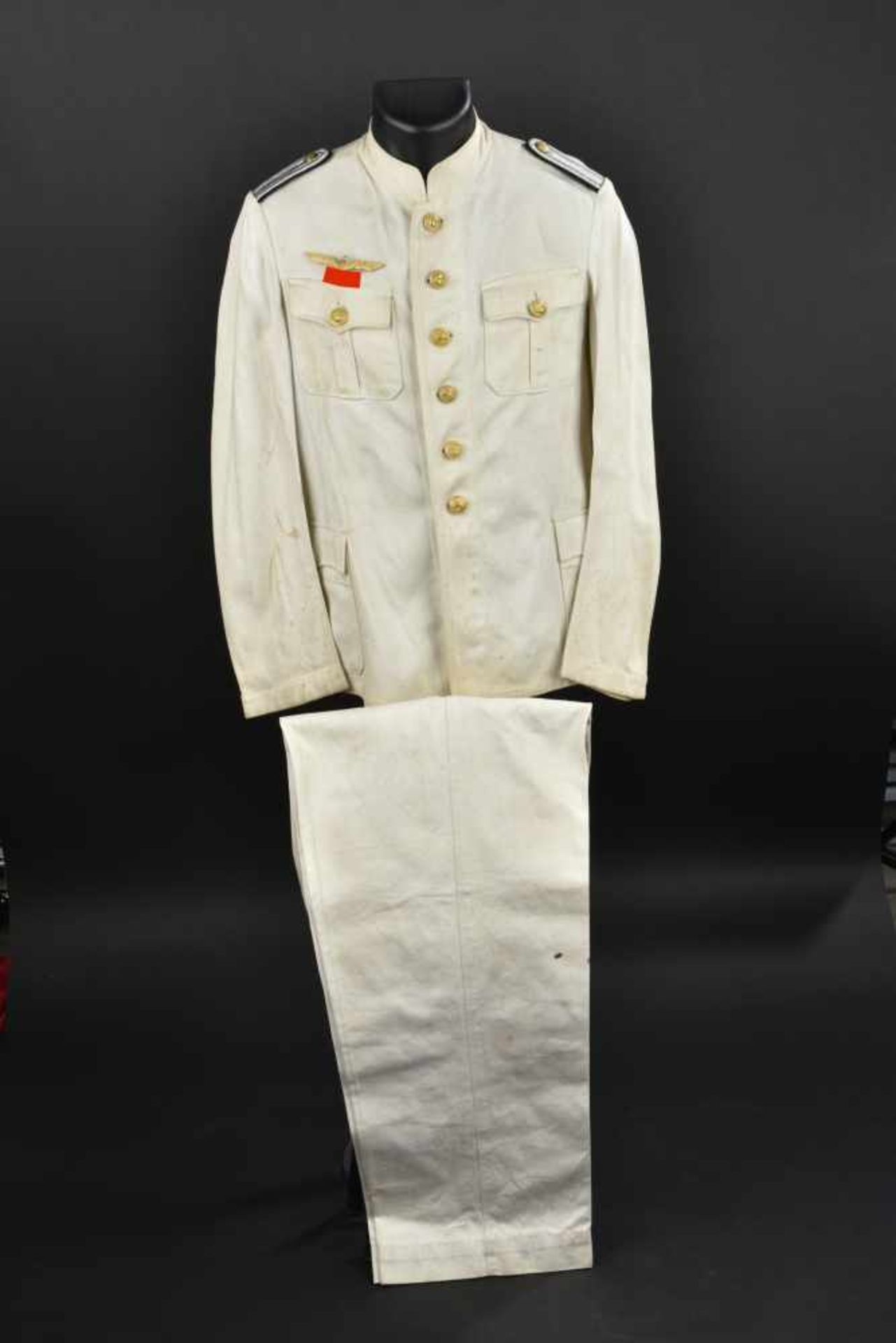 Uniforme d'été d'officier de la Kriegsmarine Comprenant une vareuse en tissu coton blanc, tous les