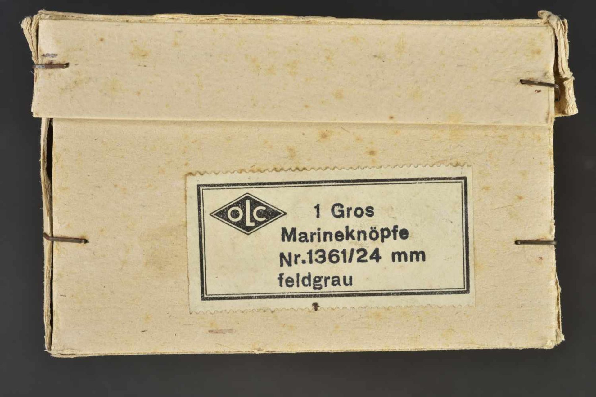 Ensemble de boutons de la Kriegsmarine en boite d'origine Boite en carton complète du fabricant OLC, - Bild 4 aus 4