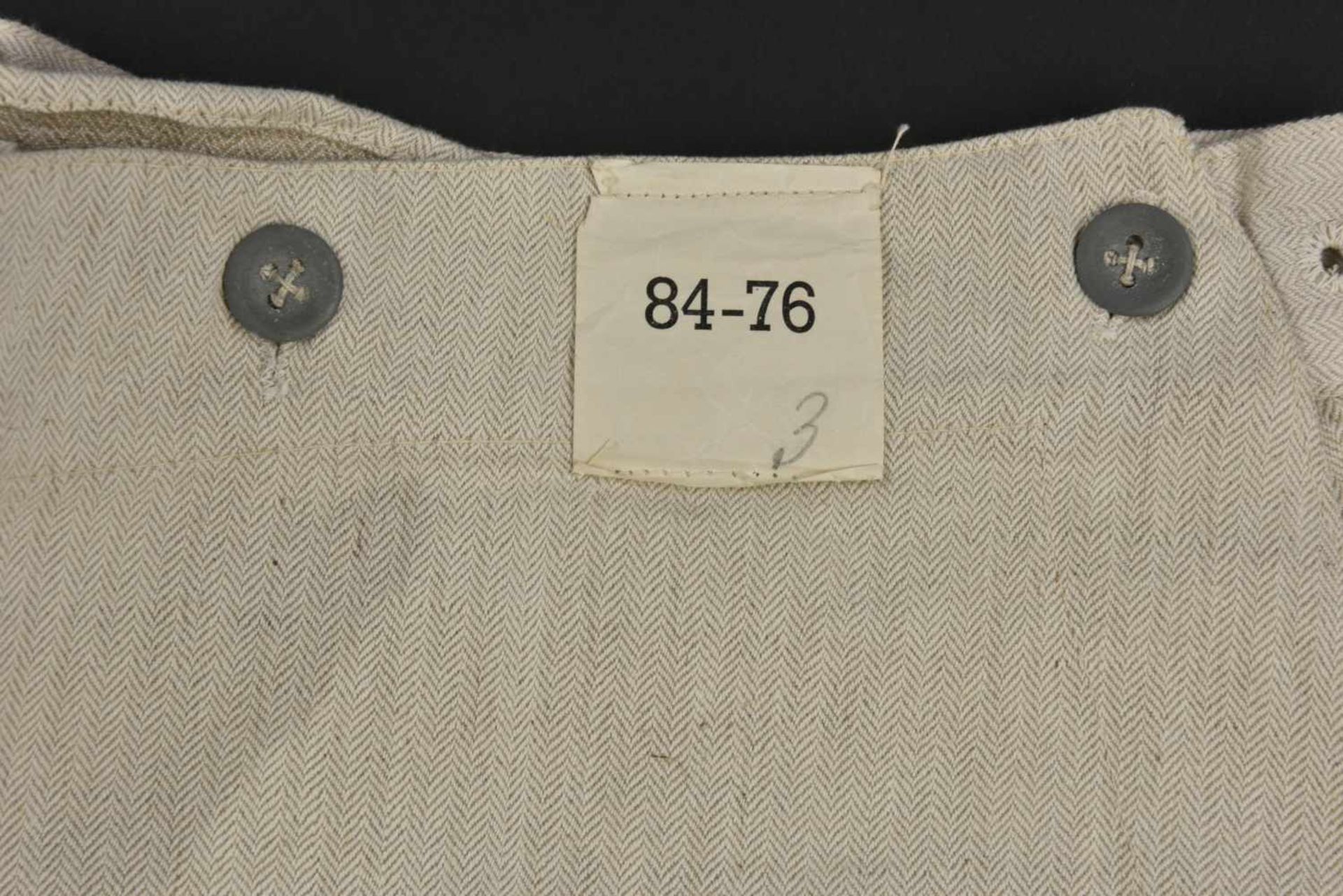 Pantalon de travail de la Kriegsmarine avec étiquette de stock En tissu coton blanc, type - Bild 4 aus 4