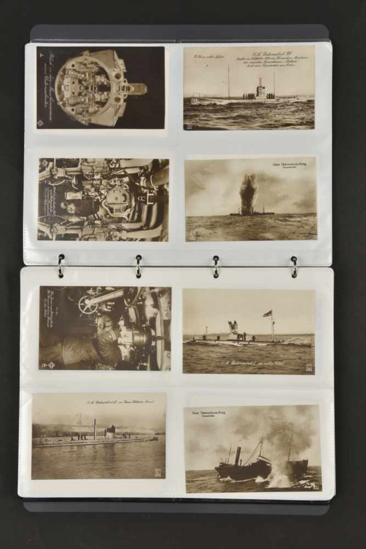 Ensemble de cartes postales de la Kriegsmarine Environ 80 cartes postales représentant divers