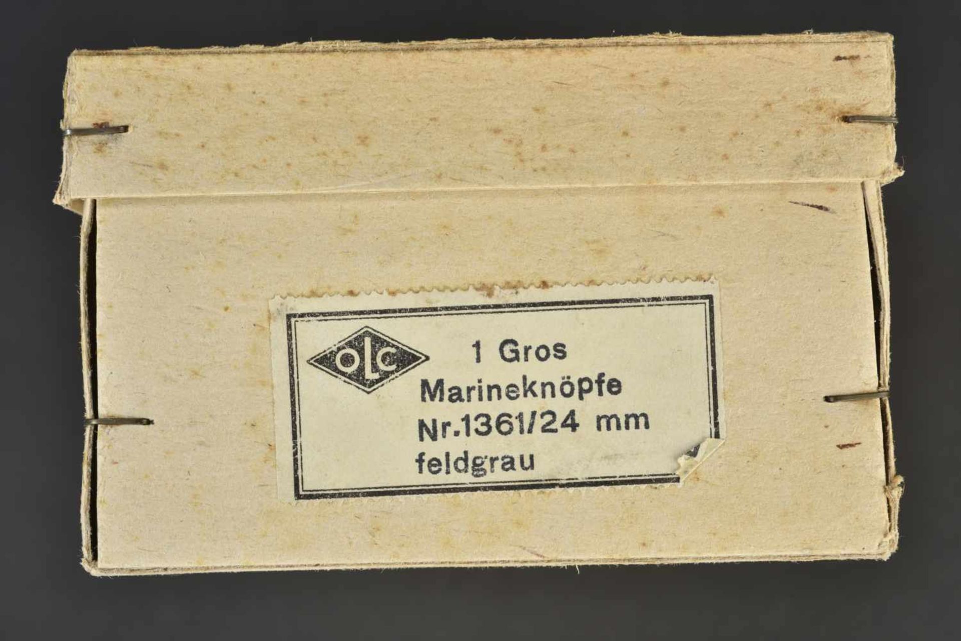 Ensemble de boutons de la Kriegsmarine en boite d'origine Boite en carton complète du fabricant OLC, - Image 2 of 4
