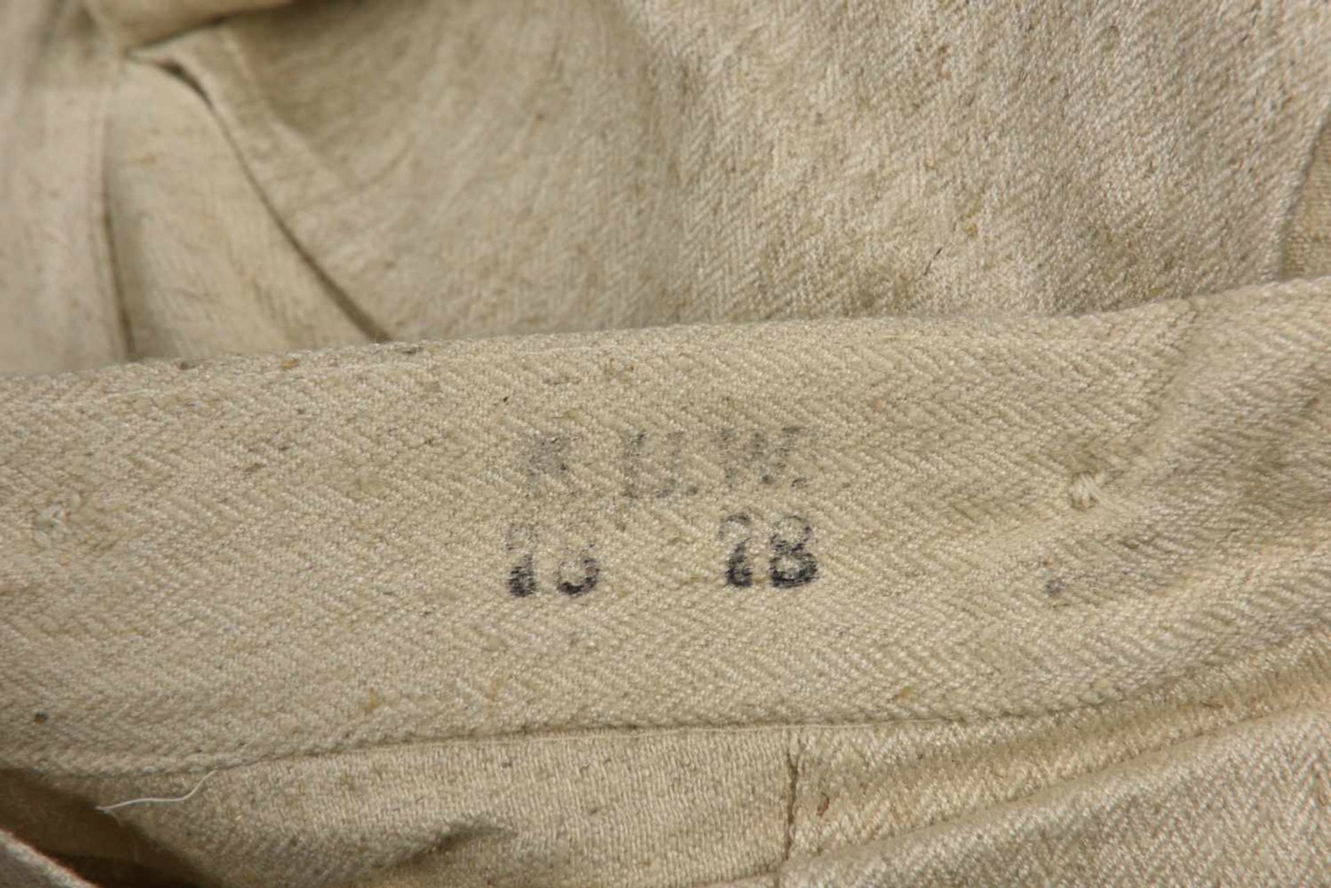 Pantalon de travail de la Kriegsmarine avec étiquette de stock En tissu coton blanc, type - Bild 2 aus 4