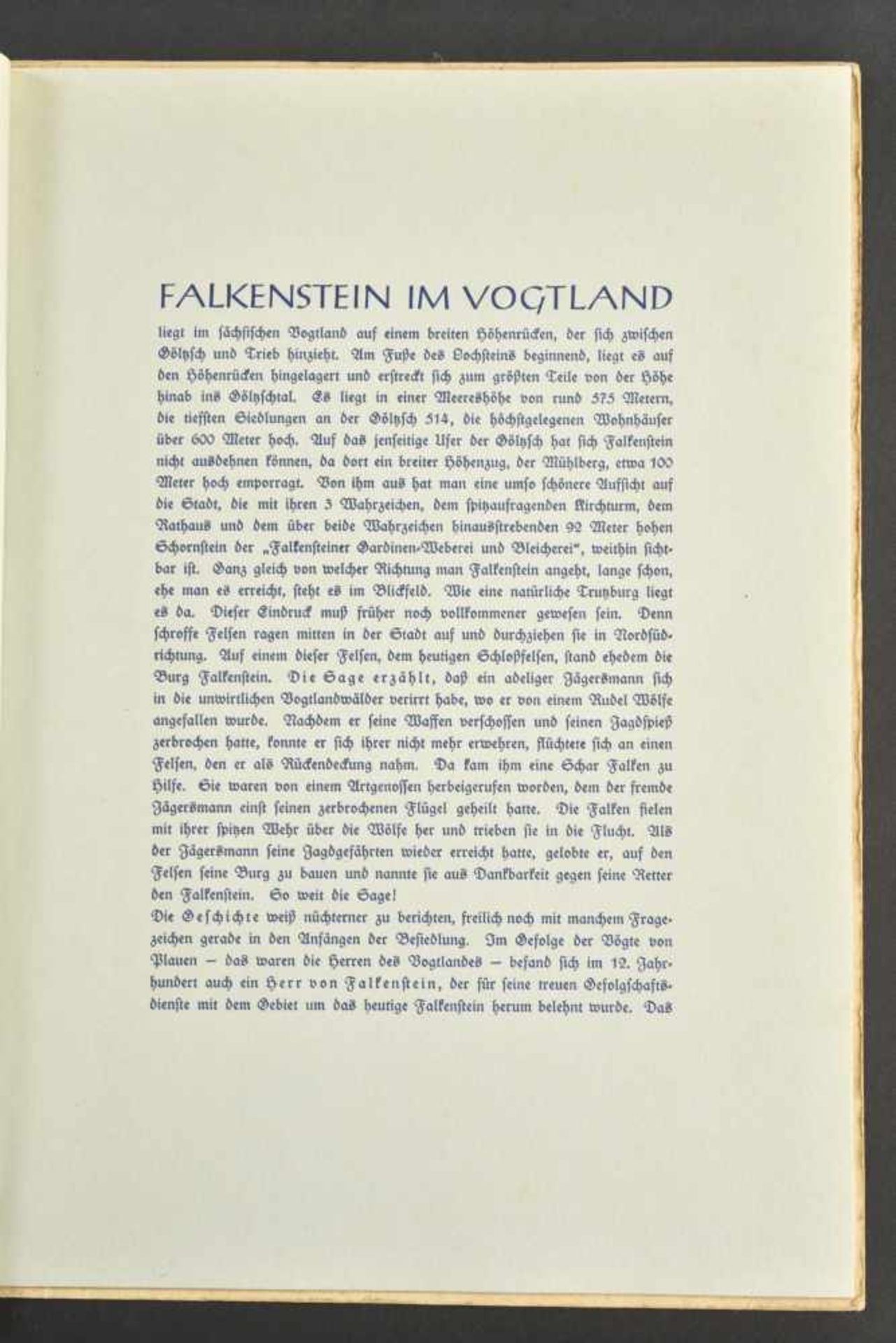 Brochure Falkenstein Complète, intitulé Falkenstein Im Vogtland. Datée du 15 mars 1943. A noter - Image 3 of 4