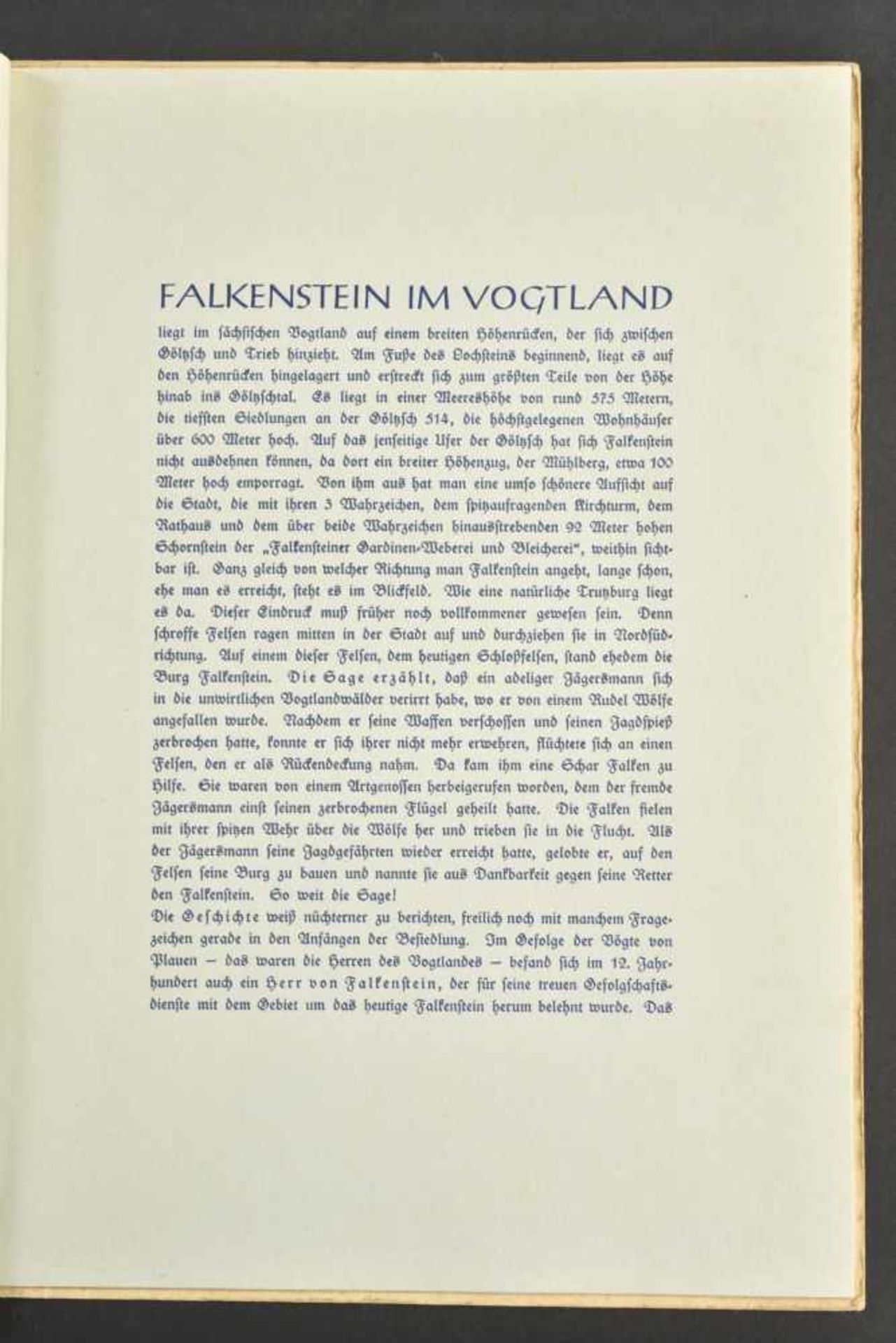 Brochure Falkenstein Complète, intitulé Falkenstein Im Vogtland. Datée du 15 mars 1943. A noter - Bild 3 aus 4