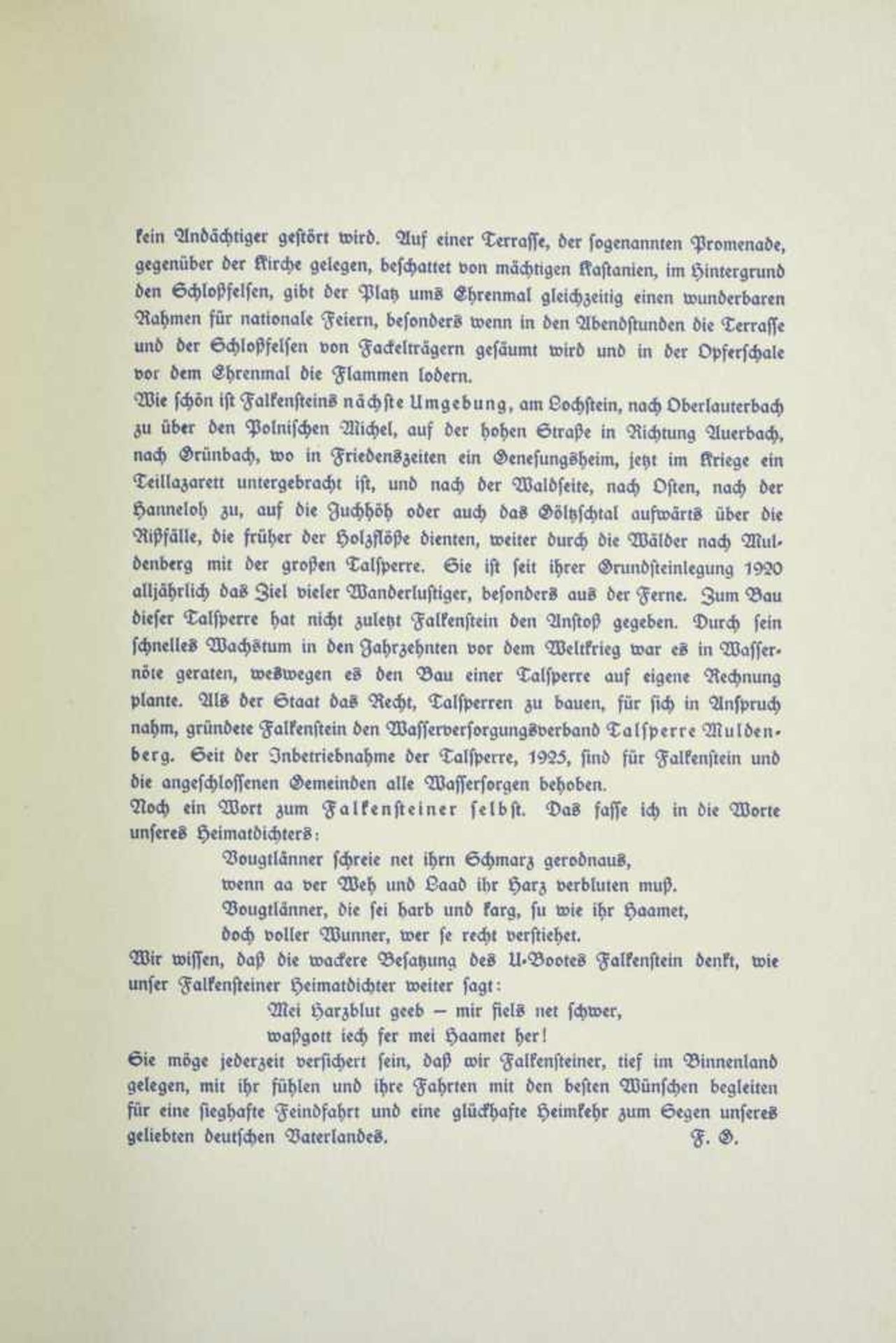 Brochure Falkenstein Complète, intitulé Falkenstein Im Vogtland. Datée du 15 mars 1943. A noter - Image 2 of 4