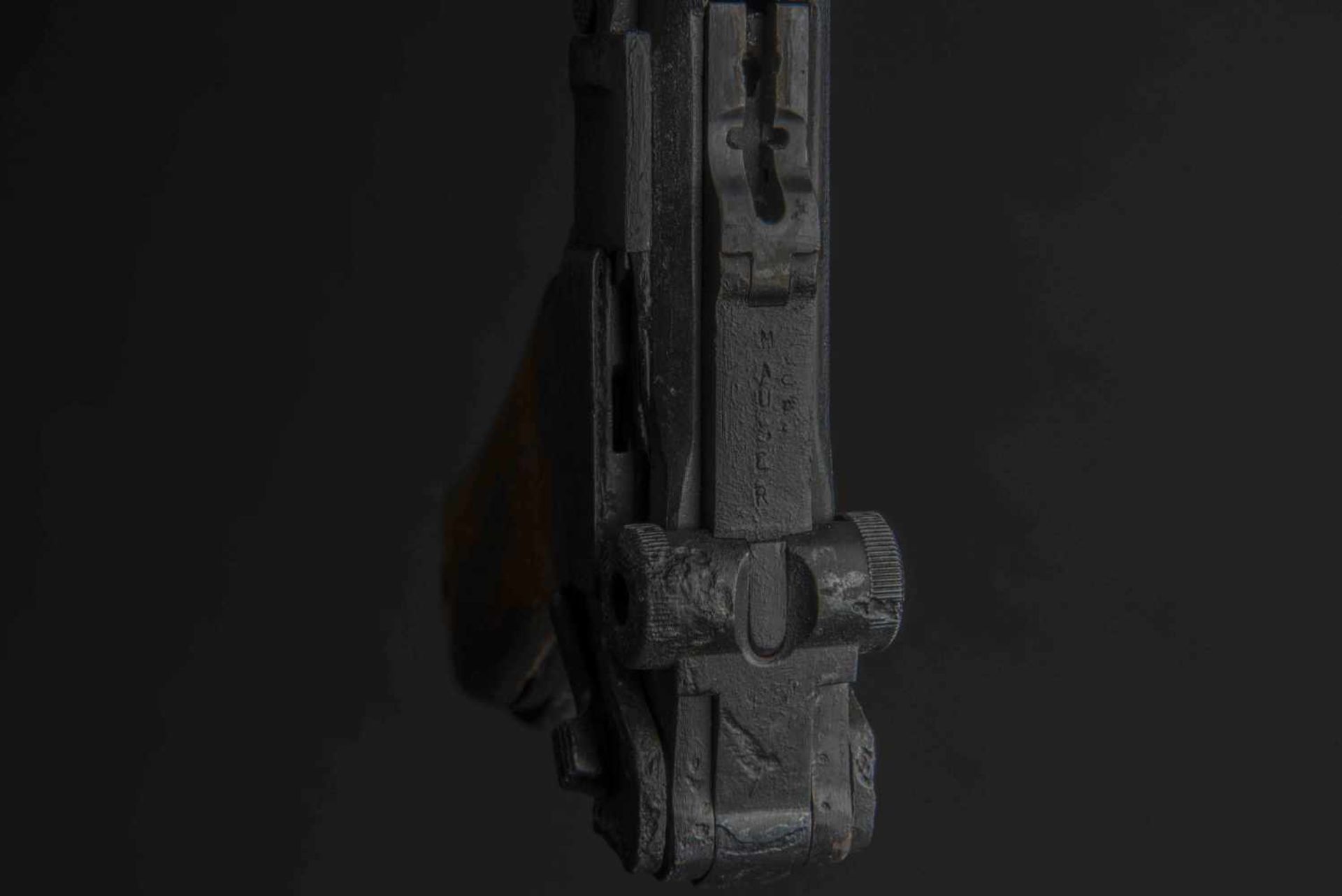 Pistolet Luger Artillerie neutralisé Catégorie C9 Pièce de fouille, numéro 9064, plaquette - Bild 3 aus 4
