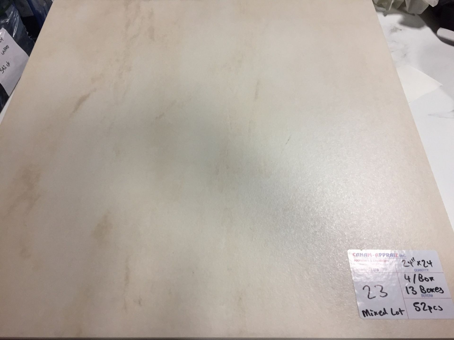 MIXED LOT - 2 ITEMS - ITEM #1. 24"X24" MARMOKER ROSATO COLOUR BODY GLAZED PORCELAIN MATTE TILE