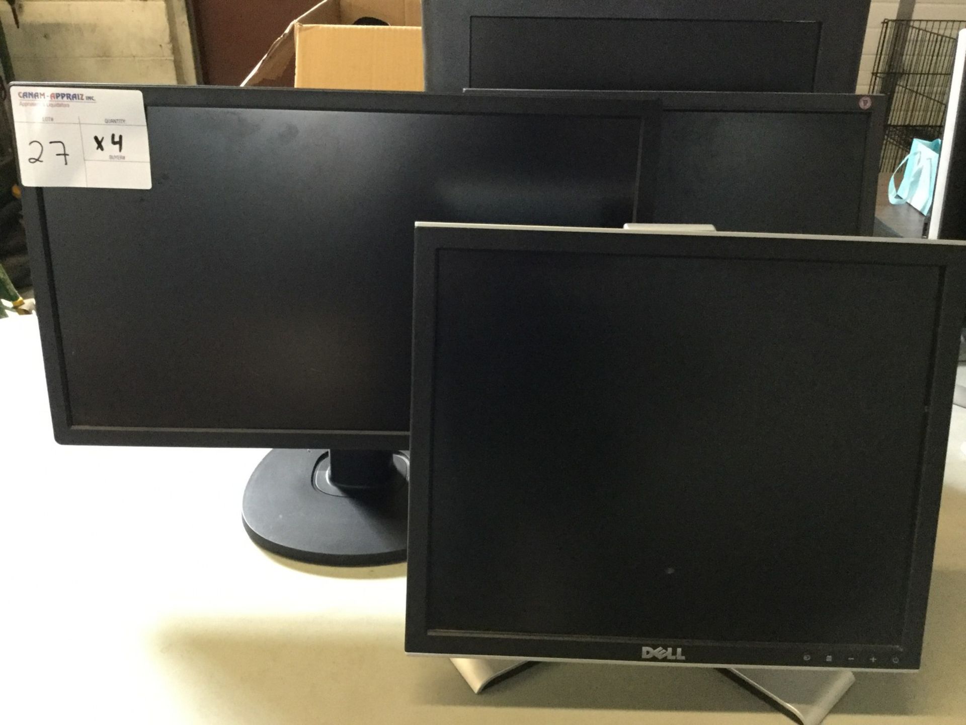 MONITORS X 4 - DELL MODEL NO. 1707FPt; ADT MODEL NO. L2100DM-LTCNBK, S/N: 154700000001; 2005 LG