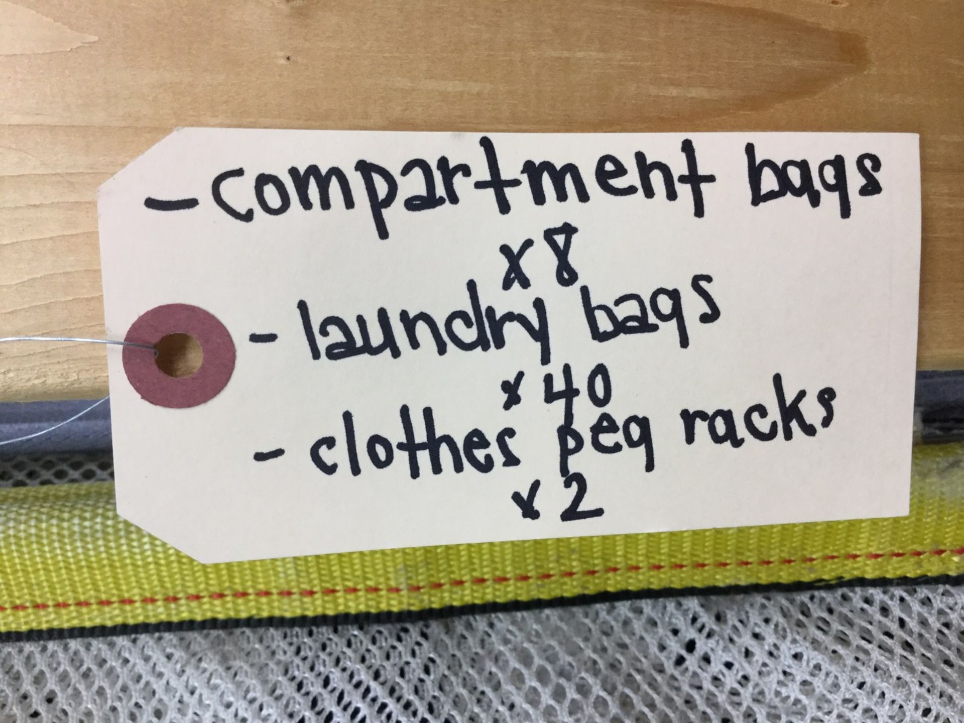 MIXED LOT -- 8 X COMPARTMENT BAGS; 40 X LAUNDRY BAGS; 2 X CLOTHES PEG RACKS - Image 2 of 2