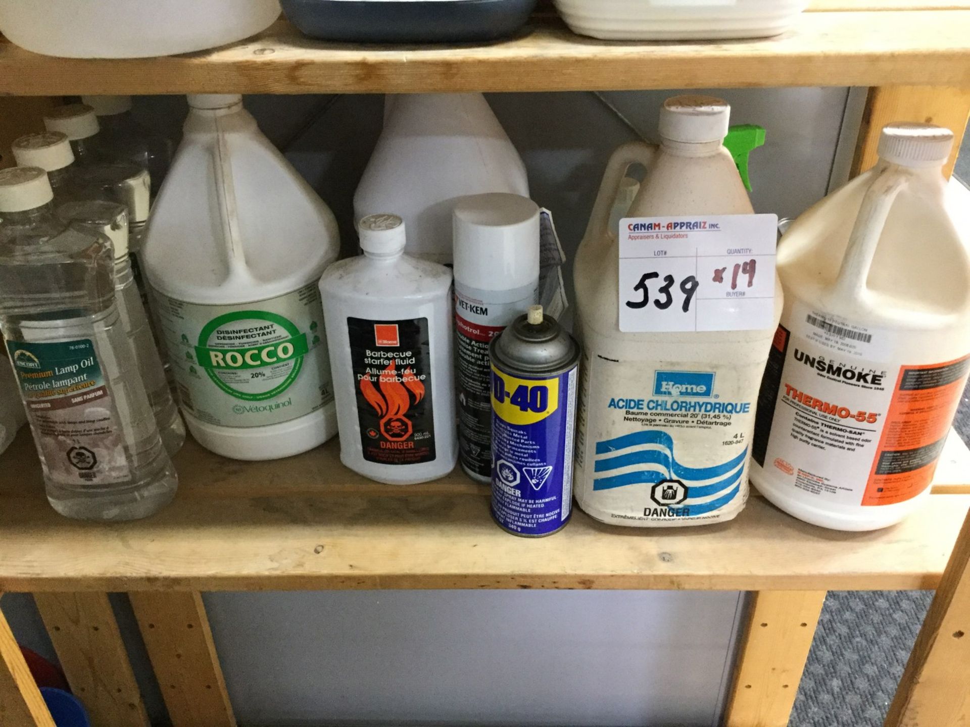 MIXED LOT -- 14 X ASSORTED CHEMICALS (SEE PHOTOS)
