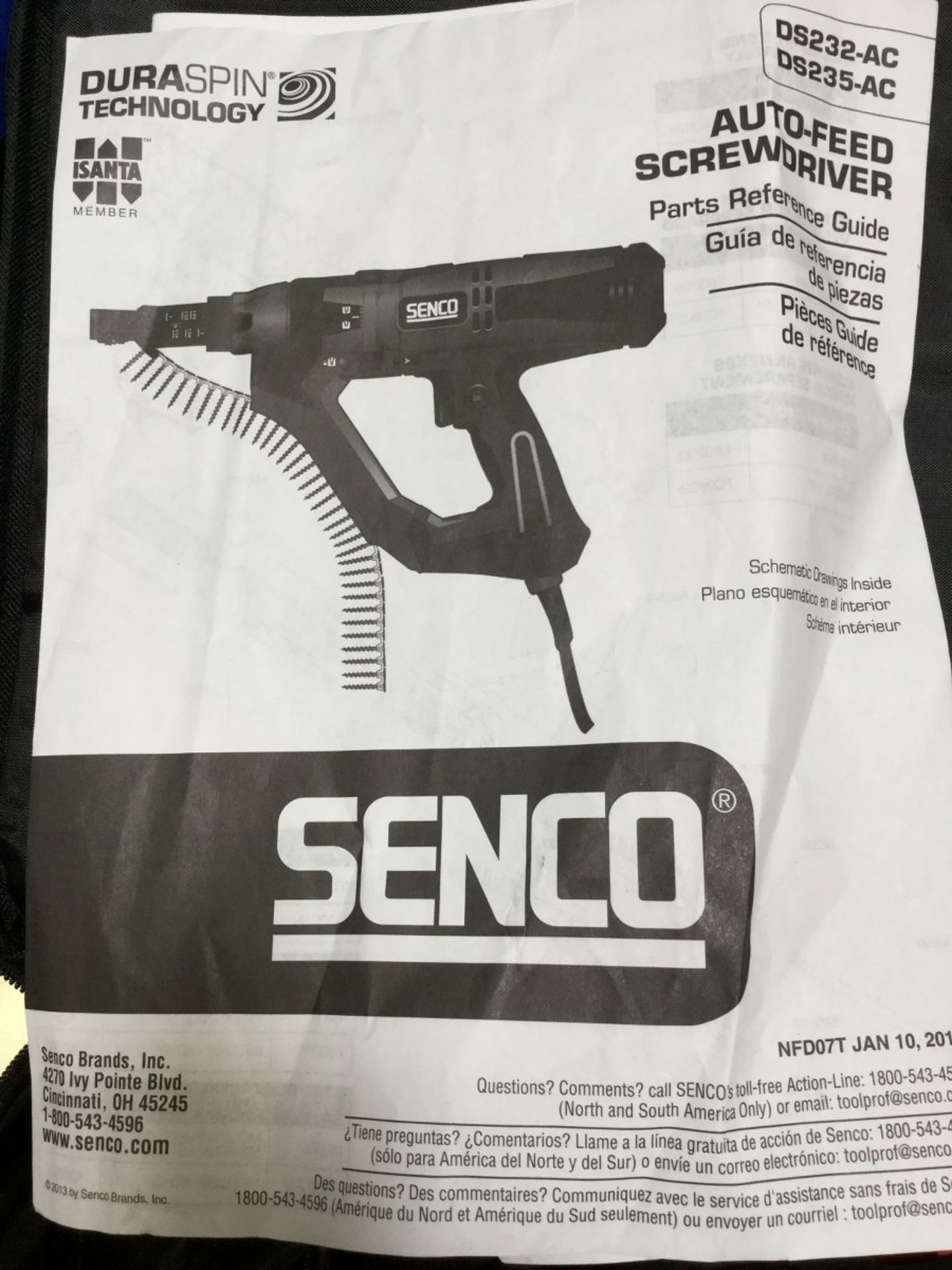 1 X DURASPIN TECHNOLOGY - SENCO AUTOFEED SCREWDRIVER - MODEL # DS232-AC - Image 2 of 2