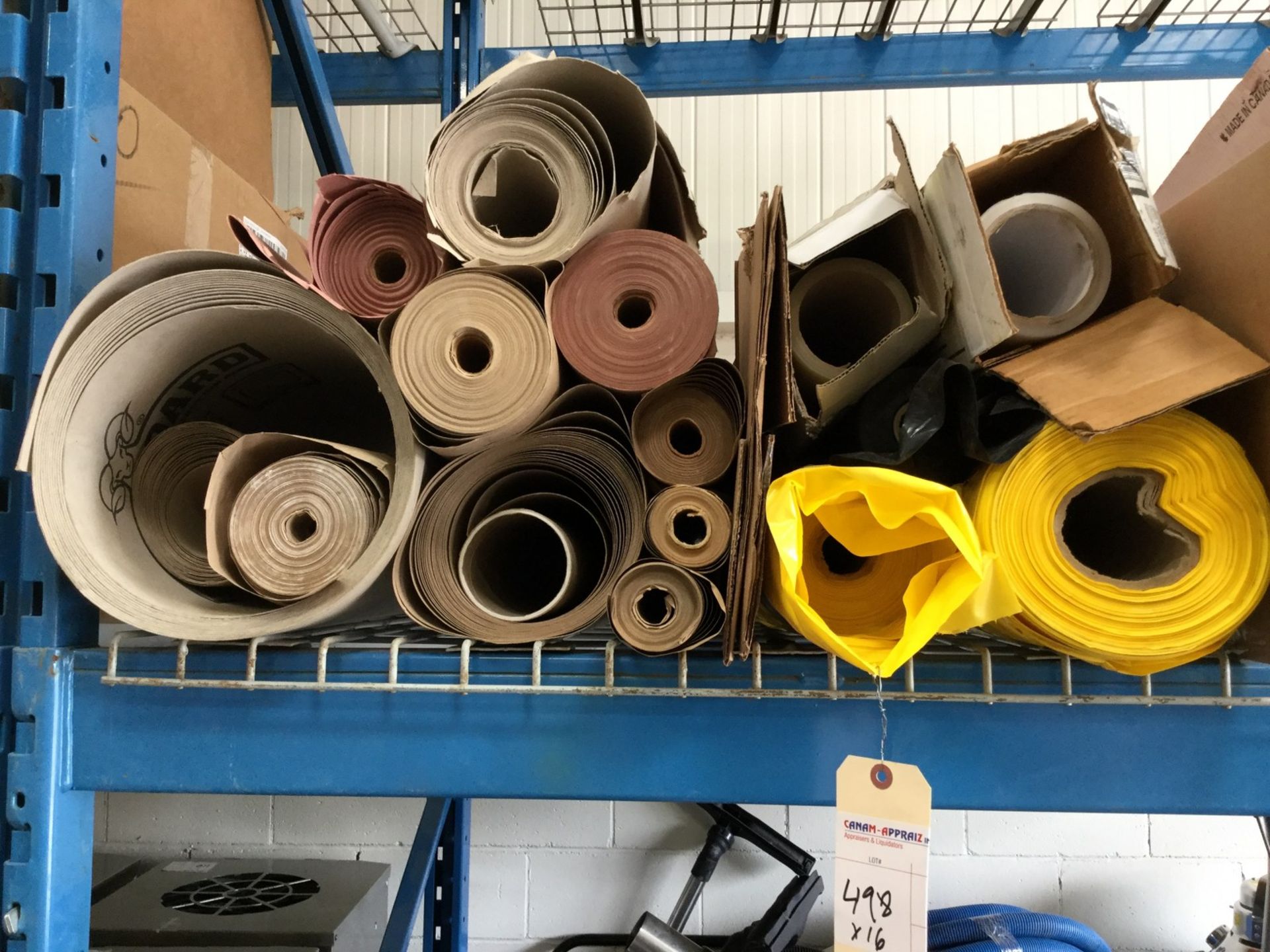 MIXED LOT -- 16 X ROLLS OF PLASTIC & PAPER (SEE PHOTOS)