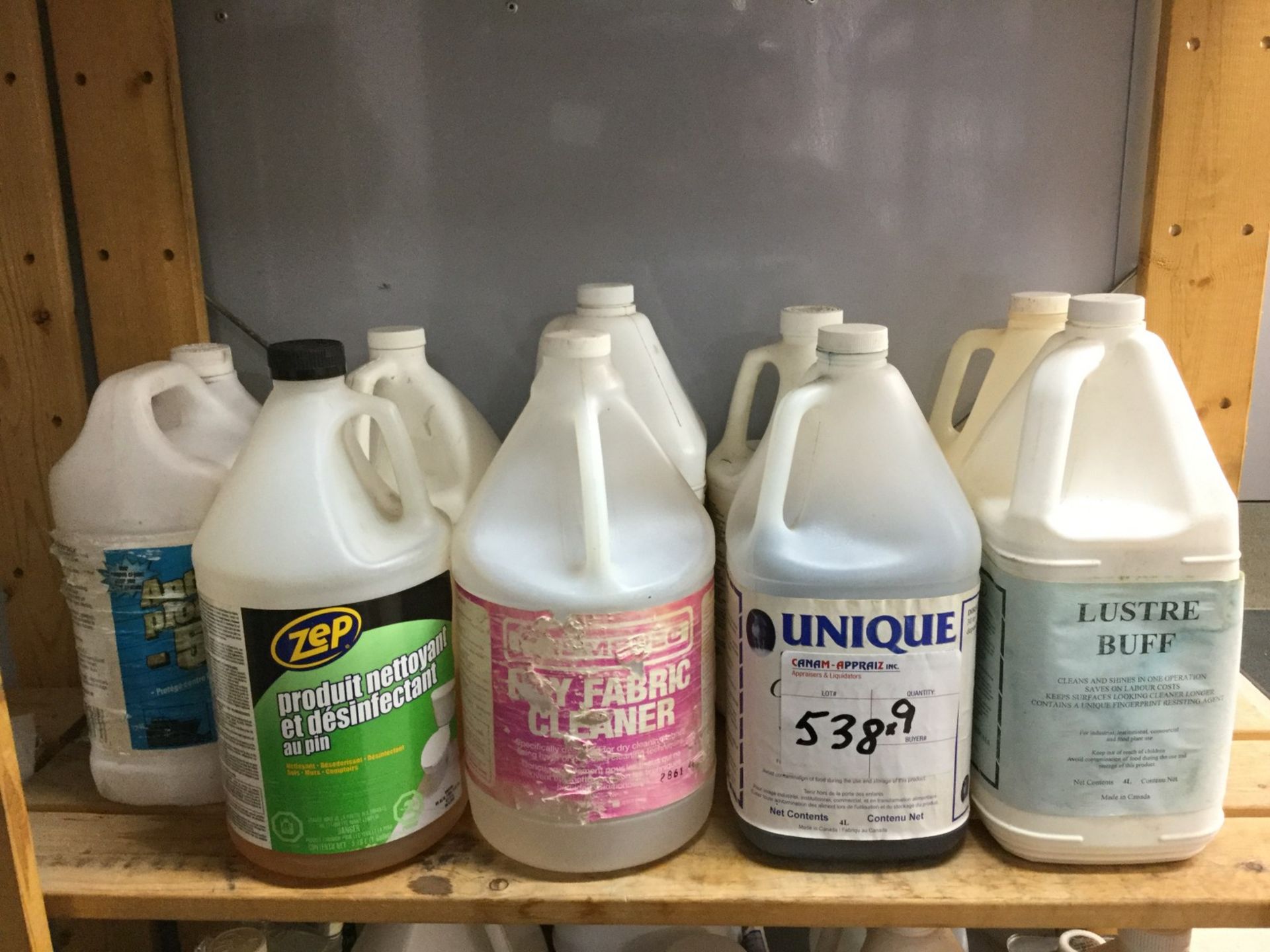MIXED LOT -- 9 X ASSORTED CHEMICALS (SEE PHOTOS)