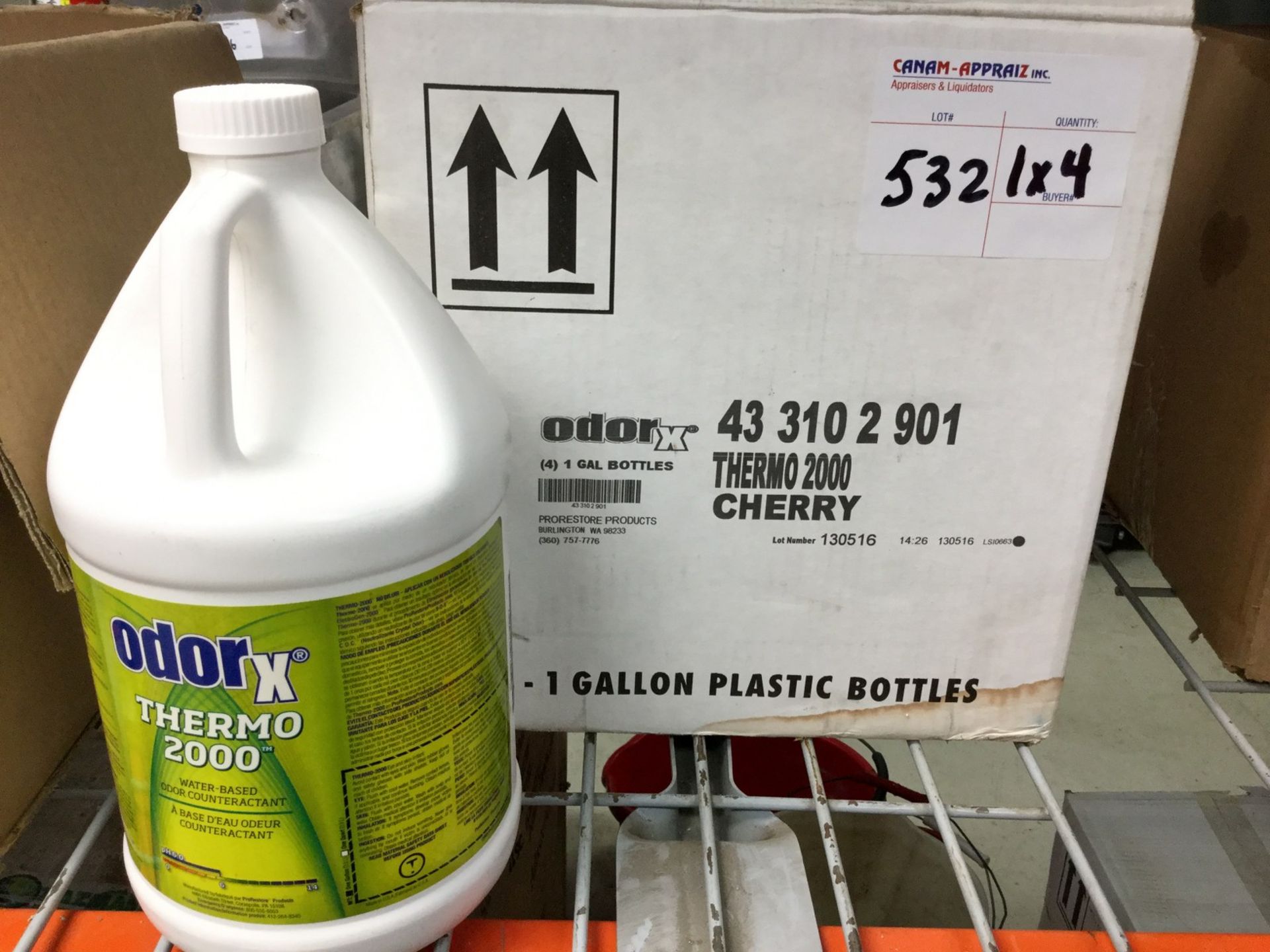 4 X ODORX - THERMO 2000 WATER BASED ODOR COUNTERACTANT 3.8L