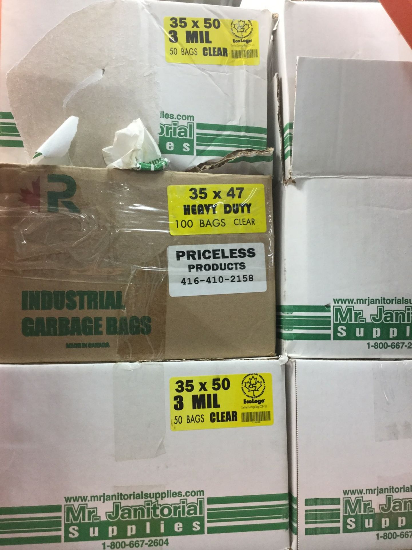 7 X 100PCS - MR JANITORIAL CLEAR INDUSTRIAL GARBAGE BAGS - Image 2 of 3