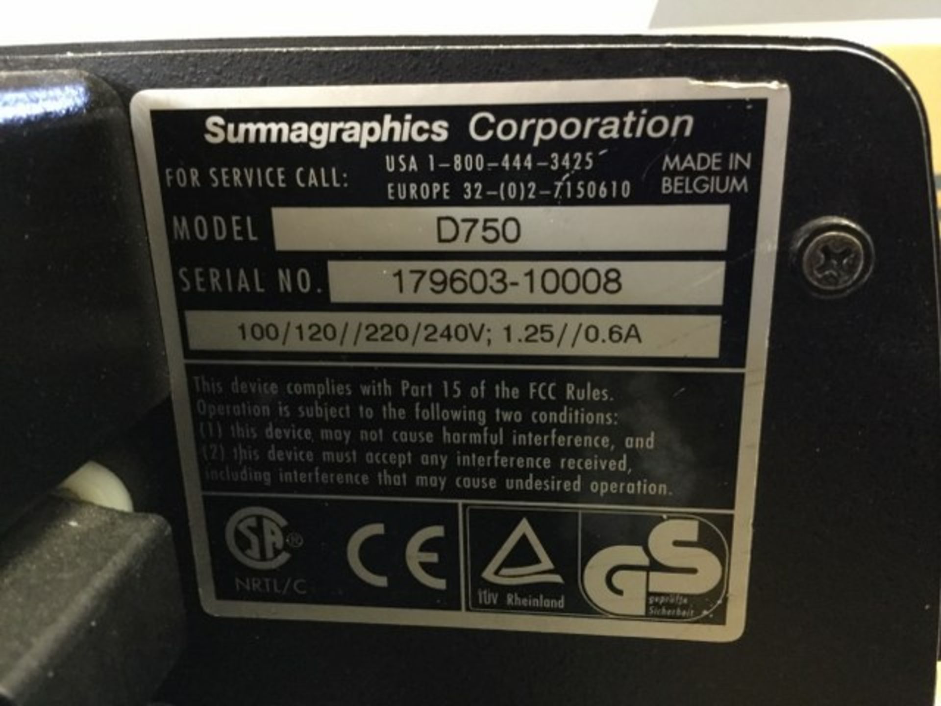 SUMMAGRAPHICS CORP. SUMMASIGN D750 VINYL CUTTER/PLOTTER - Image 6 of 6