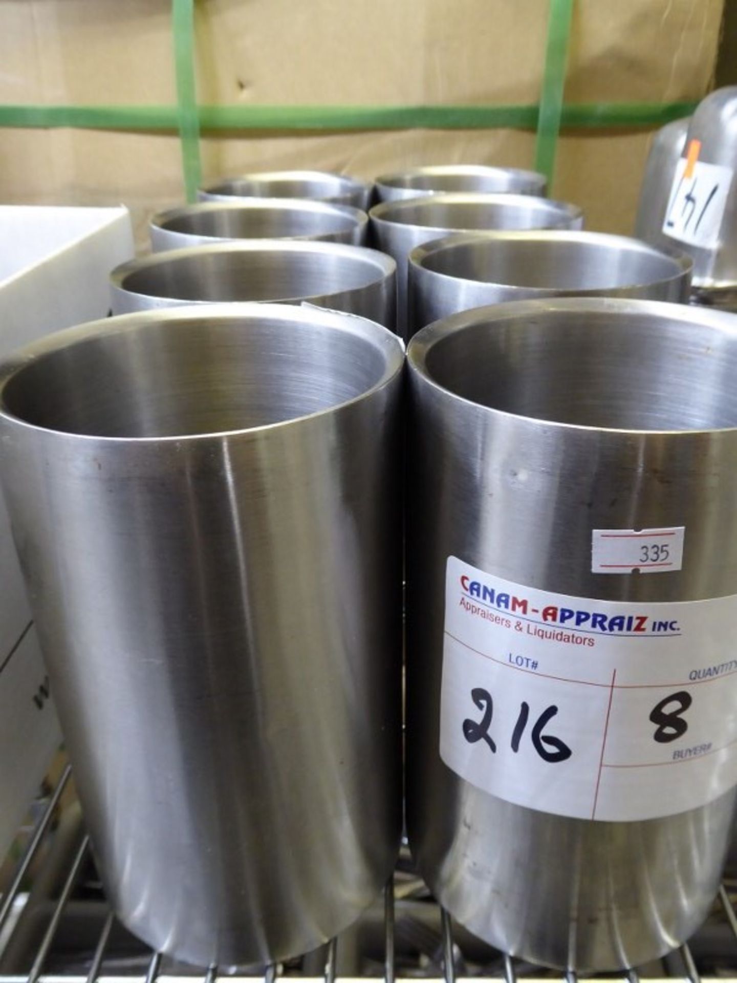 STAINLESS STEEL ROUND SMALL BUCKET - X 8PCS