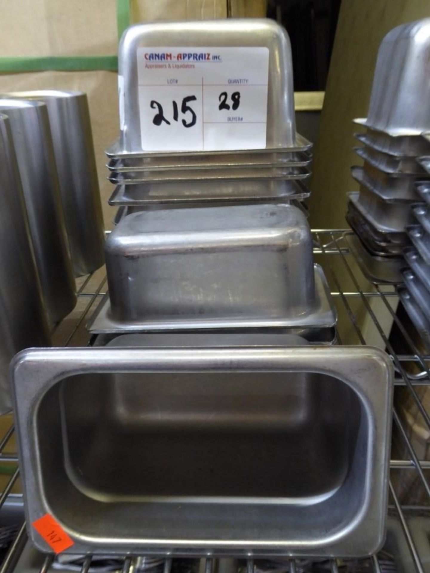 STAINLESS STEEL INSTERT PAN - MIXED LOT - X 28PCS