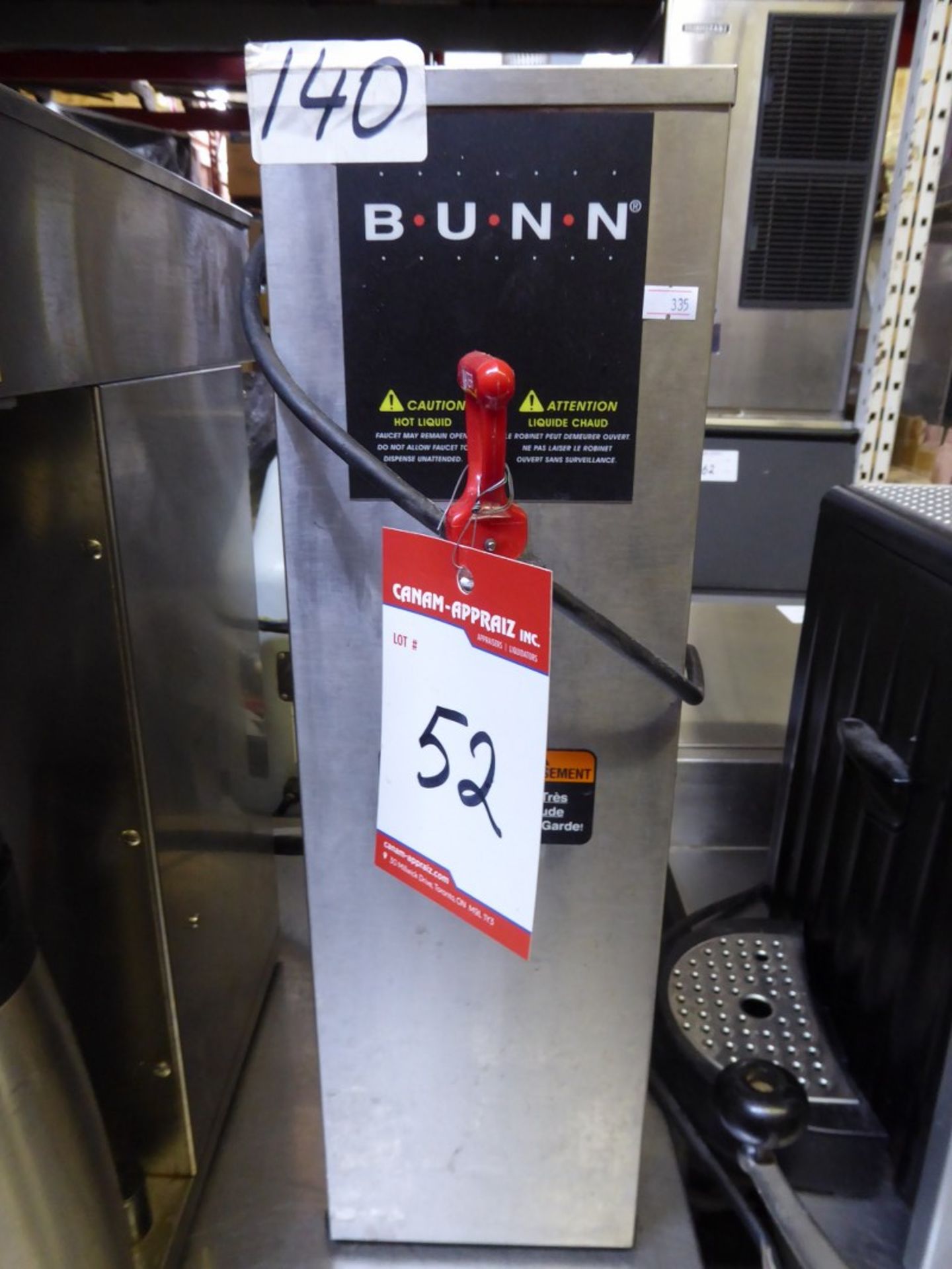 BUNN O MATIC - COMMERCIAL WATER KETTLE - MODEL # GFS0495