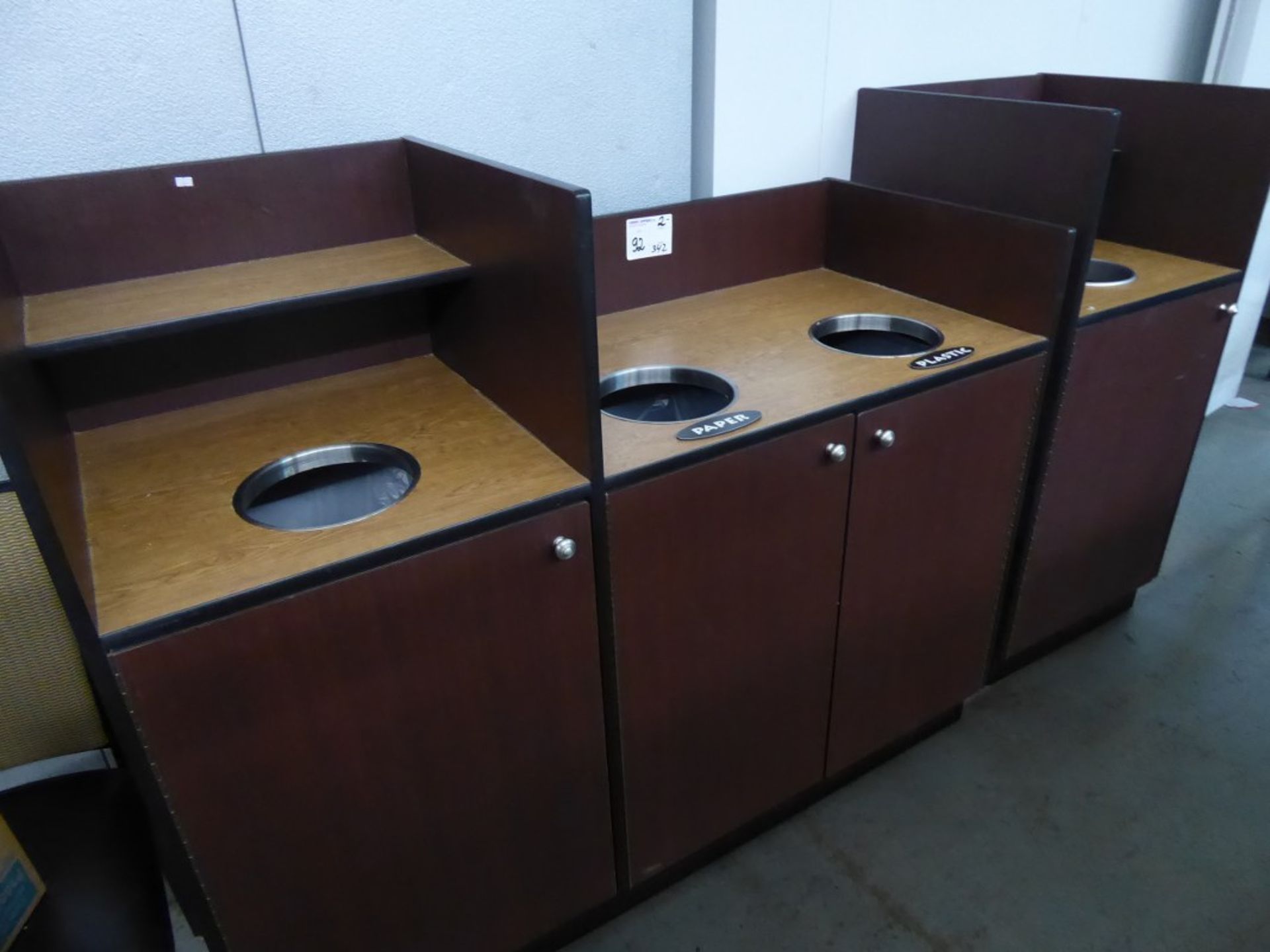 3 SECTION WASTE BIN STATION