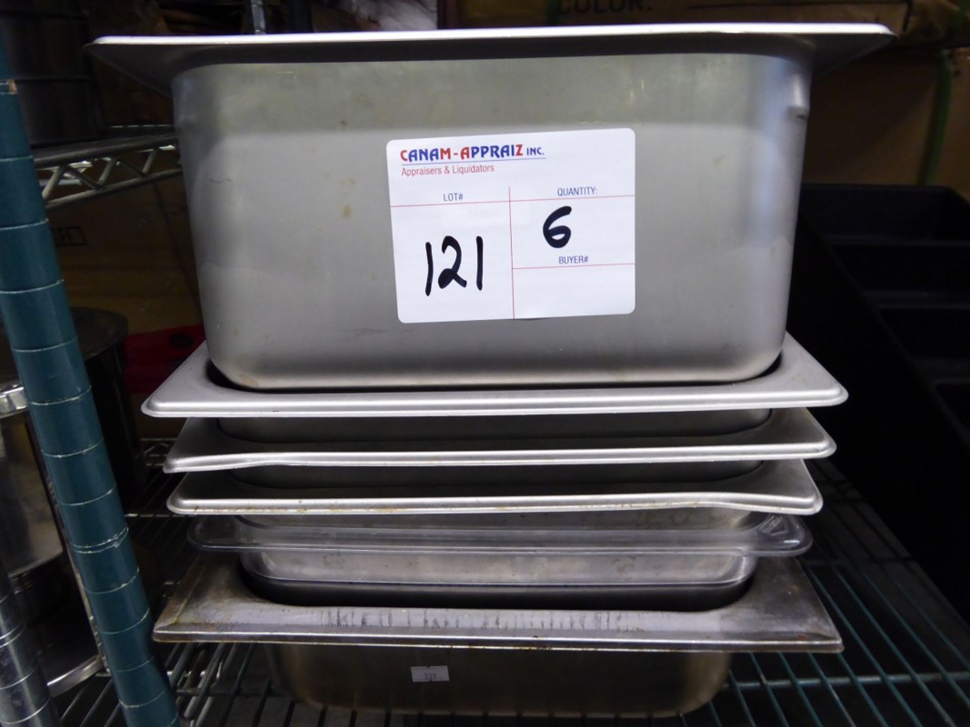 MIX LOT OF LARGE STAINLESS STEEL INSERT PANS