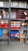 Lot of (6) assorted parts cabinets with contents