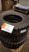 Lot of (4) NEW Re-tread Bridgestone R 260 (11R22.5) tires, no rims