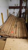 Lot of (90+/-) assorted 2" x 4" x 8' boards
