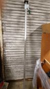 Lot of (110+/-) assorted metal cargo/logistic bars with storage stand