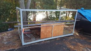 8' x 4' x4' steel forklift work platform with assorted scrap steel - Buyer must take scrap