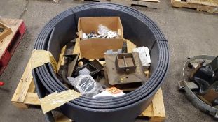 Lot of assorted trailer parts and miscellaneous truck parts, chains, etc.