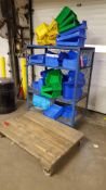Lot of (2) assorted shop carts - (1) with parts bins