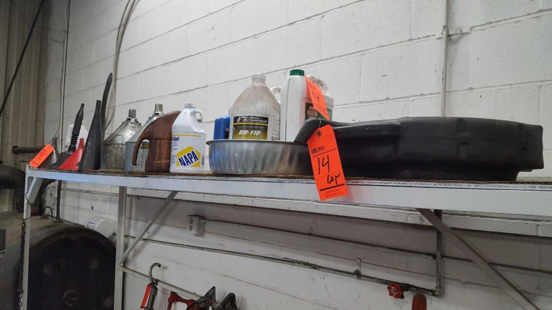 Lot contains (1) portable lube unit, (8)assorted funnels, (1) portable collection tank, (2) pumps, ( - Image 3 of 4