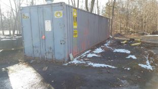 8'x 8' x 40'+/- metal shipping container, no contents - late delivery