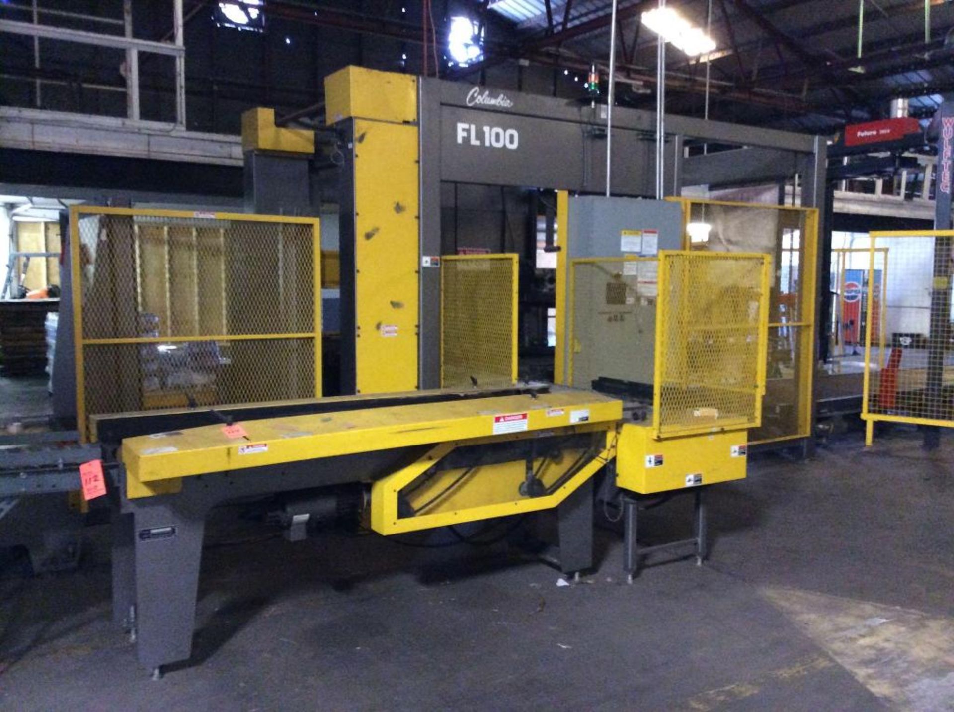 Columbia Automatic Case Palletizer, mn FL100-LR-AB, sn 0405-6316-2361, including 86" long x 16" wide