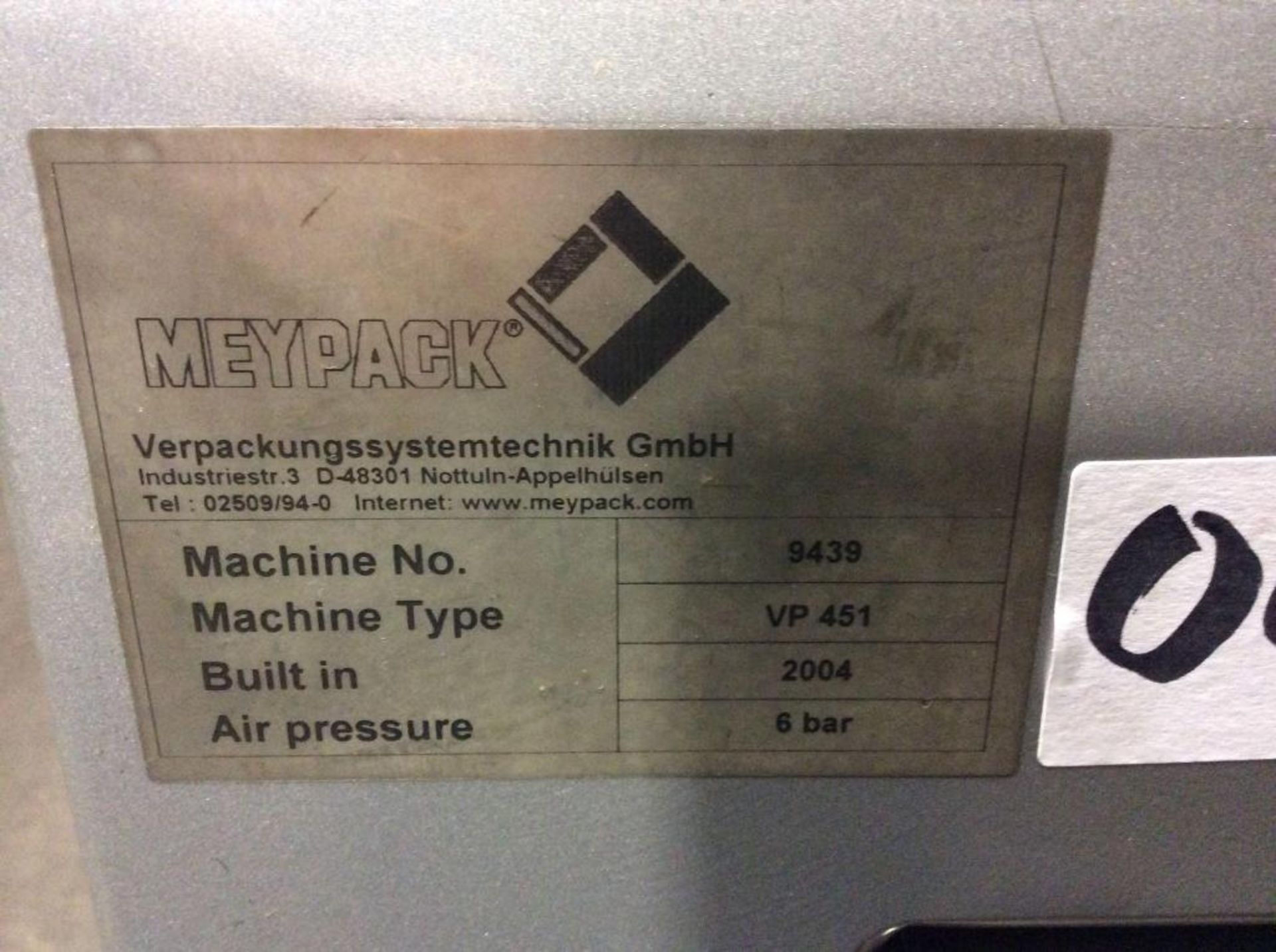 Meypack Wraparound Case / Tray Packer, mn VP451, sn 9439, capable of 30 trays / cases per minute max - Image 7 of 10