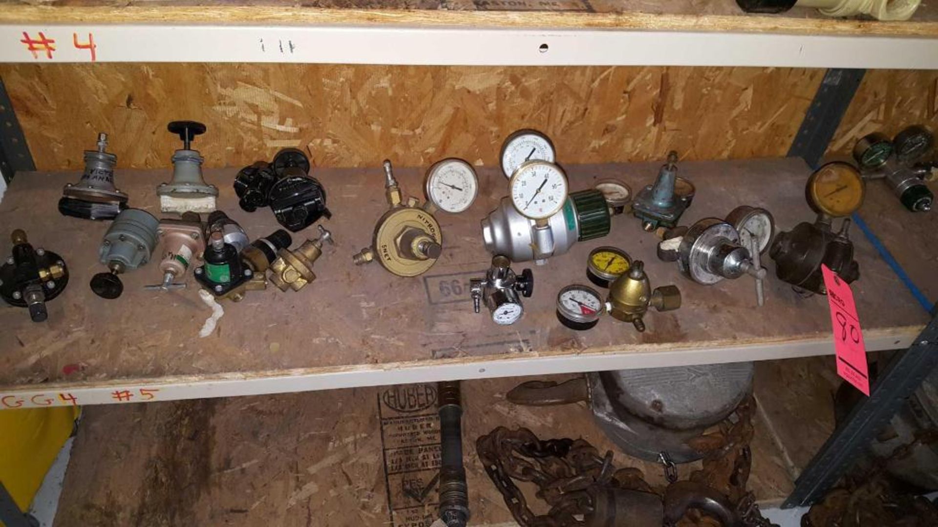 Lot of assorted gas regulators