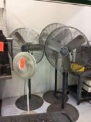 Lot of (4) assorted electric floor fans