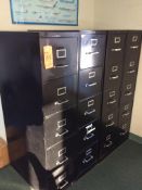 Lot of (6) 5 drawer metal file cabinets