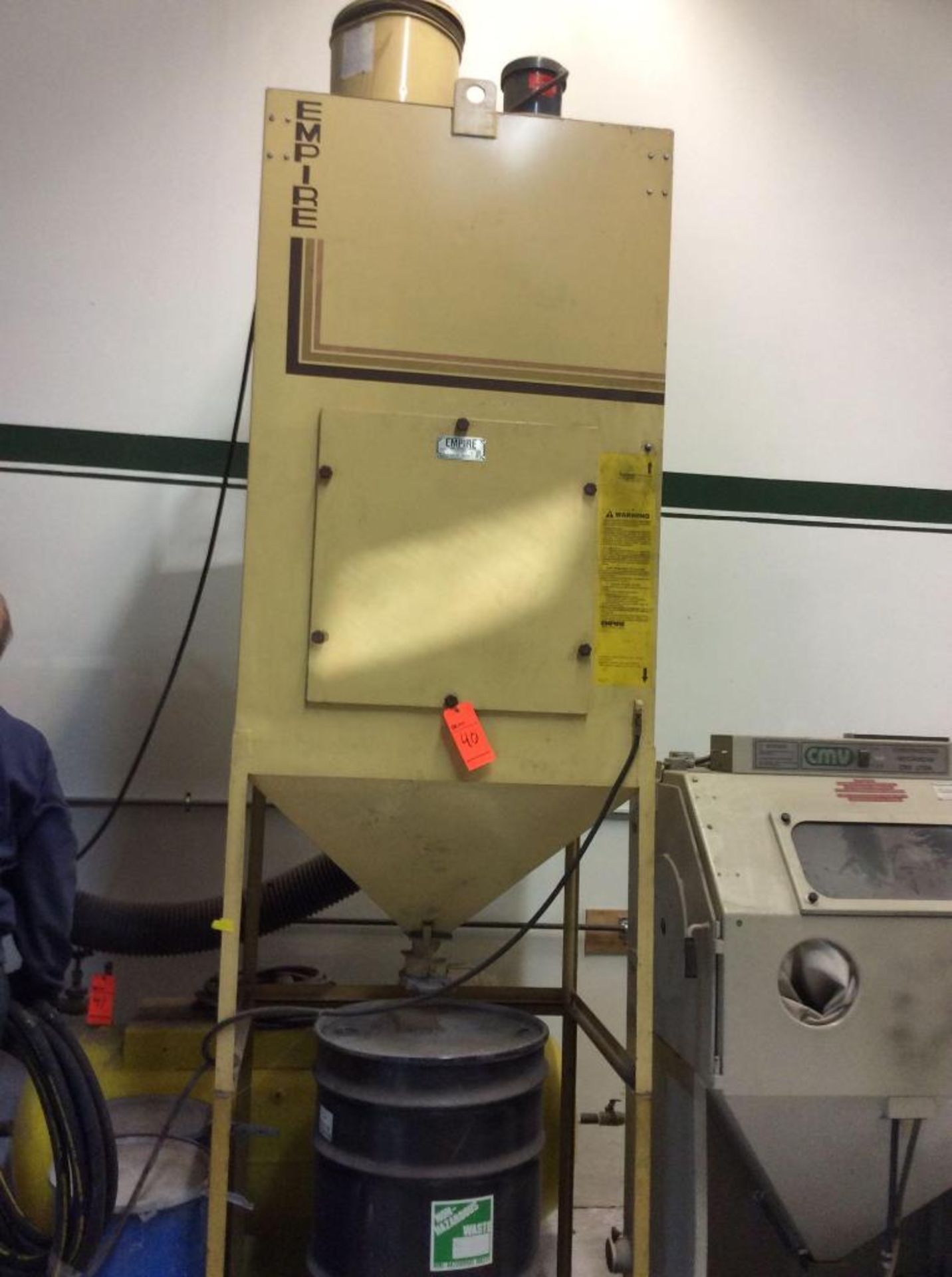 Empire PF-3648 pressure type blasting cabinet, Sn: 6503, w/Profinish DCM-200 dust collection system, - Image 4 of 6