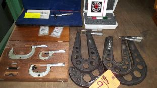 Lot of (8) assorted micrometers