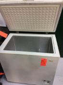 Lot includes (1) 3' chest freezer and (1) water cooler