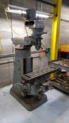 Bridgeport vertical milling machine with 36" x 9" T-slot table, 3/4 hp, 1 ph motor, 80- 2720 rpm, sn