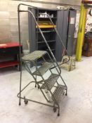 Lot of (2) assorted metal stock ladders