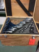 Fowler 52-215-012-1 micrometer set with case, 0-12" capacity, sn 06400881