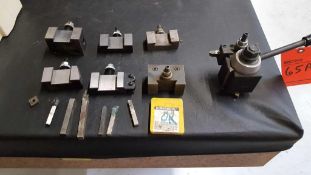 Kennametal tool post holder with assorted tool holders