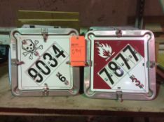 Lot of (15+/-) truck placards/signage