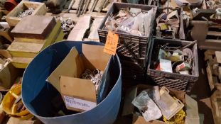 Lot of assorted hardware, plumbing supplies, air filters, conveyor belts, etc. - Contents of (3) pal